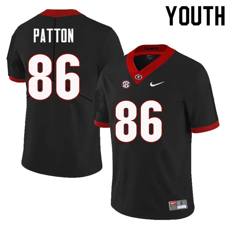 Youth Georgia Bulldogs #86 Wix Patton College Football Jerseys Sale-Black